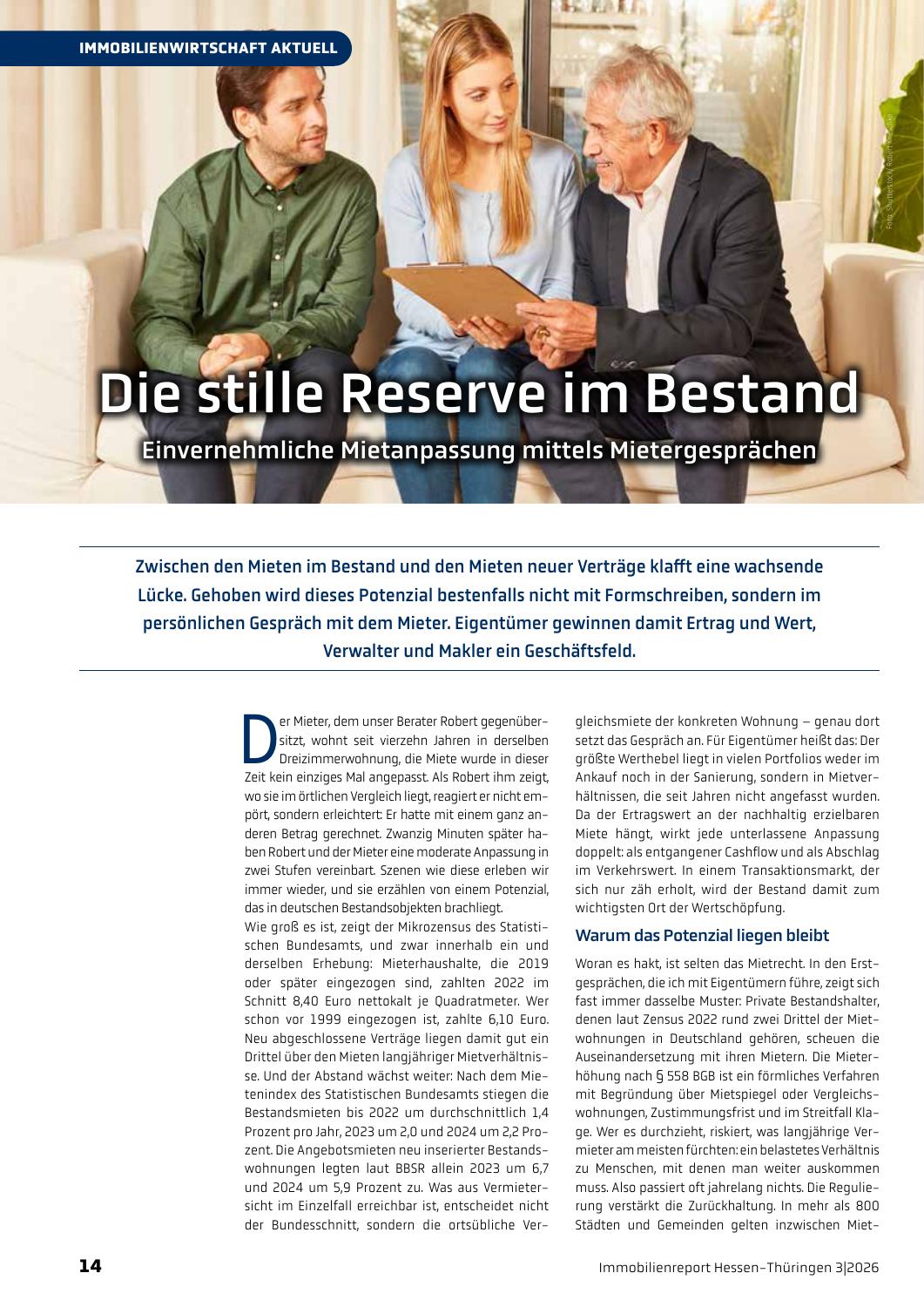 Seite 1 des IVD-Fachartikels Die stille Reserve im Bestand