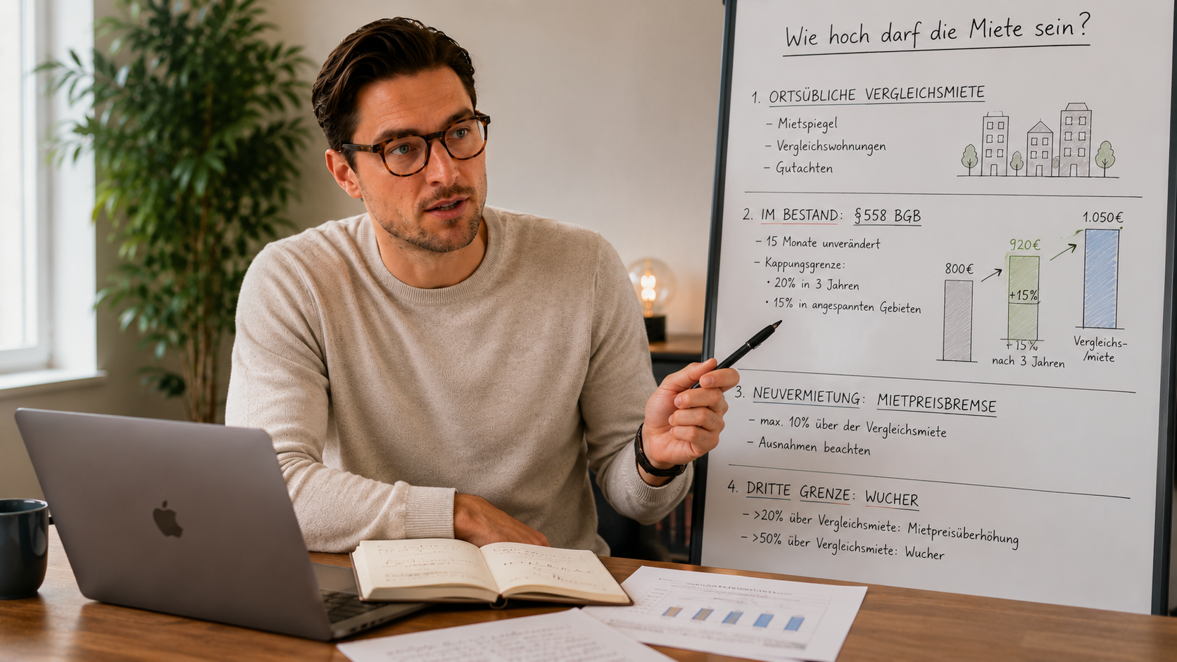 Wie hoch darf die Miete sein? Vergleichsmiete und Kappungsgrenze erklärt